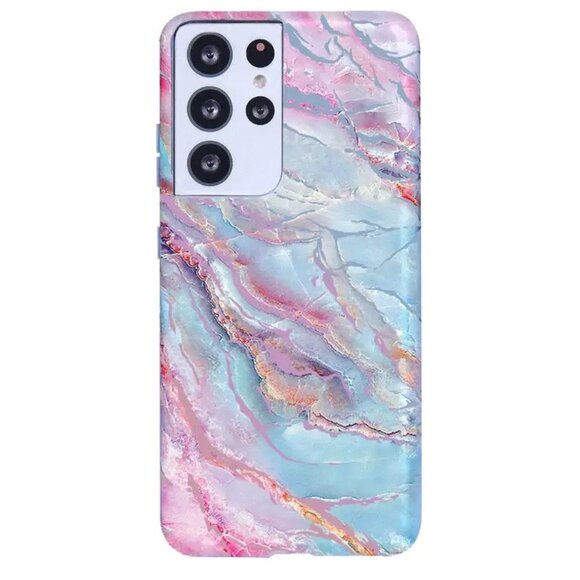 Holo Moonstone Marble Samsung Galaxy S21 Ultra Case - Picture 1 of 7